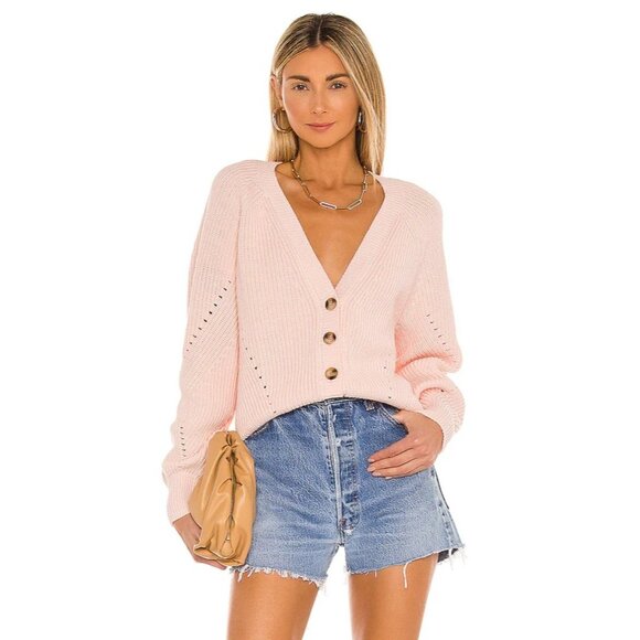 Tularosa Sweaters - Tularosa Natalia Baby Pink Cardigan Sweater